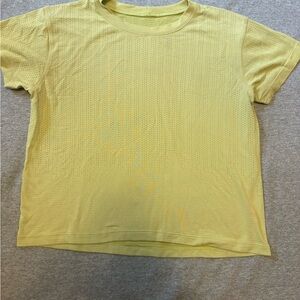 lululemon athletica Yellow Short Sleeve Tee